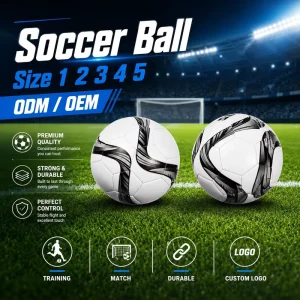 Customized Soccer Ball Size 1 2 3 4 5 Thermal Bonded Match Training Football Waterproof PU OEM Logo Official Ball