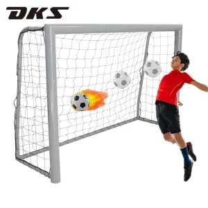 Customized Training Equipment Steel Tube and Polyester Net Round Tubes Soccer Goal
