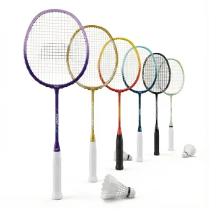 Customized Woven Durable Carbon Fiber Racket Professional Badminton Racket Set PU