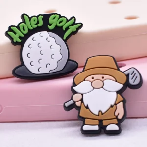 Cute Clogs Soft PVC Sport Series Shoe Charms Buckle Button Decoration Fashion Sports Accessories Golf Shoe Charm