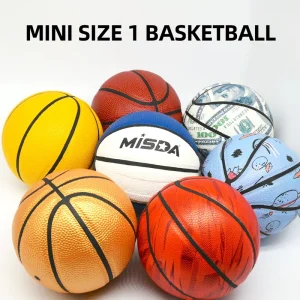 Cute Mini Size 1 Brown Basketball for Prank Desk Ornament Decoration Christmas Holiday Gift