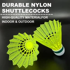 DR-01b 6 Pack Nylon Badminton Shuttlecocks Custom Label Tube Box Durable Indoor Outdoor Training