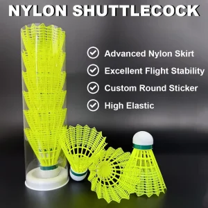 DR 01b 6pcs Durable Nylon Shuttlecocks EU Standard Training Backyard Sports Games Shuttle Balls For Indoor And Outdoor Matches