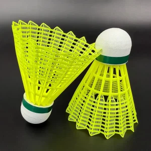 DR-01b Durable Shuttlecock Foam Base Wind Resistant Yellow Ball 6pcs Set Custom Label Tube Box Beginners Outdoor Sports