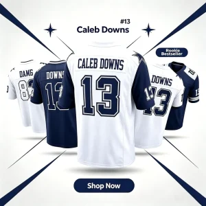 Dallas American Football Jersey #88 Lamb #13 Downs #4 Prescott High Quality Uniform With Fully Stitched Logos & Numbers