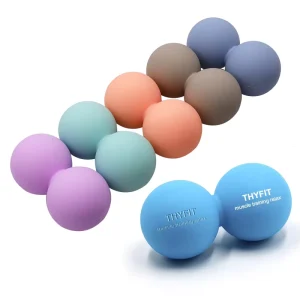 Deep Tissue Massage Muscle Knots Yoga Therapy Peanut Massage Ball Double Lacrosse Ball for Neck Sore Muscles