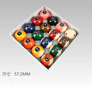 Deluxe Resin Billiard Balls Set, Diameter 2-1/4″ Regulation Size Billiard Pool Balls, Complete 16 Table Pool Balls Set