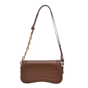 Designer Retro Waterproof Eco friendly PU Leather Underarm Bag Women’s Fashion Shoulder Tote with Unique Strap