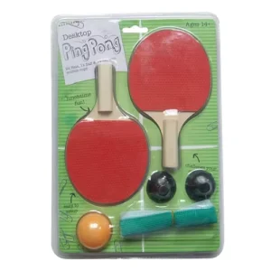 Desktop Wooden Table Tennis Racket Set Mini Ping pong Kit