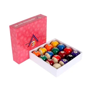 Direct Factory Sale A-Grade Large Size 57.2mm American Black Eight Resin Pool Snooker Billiard Balls Complete Set Customizable
