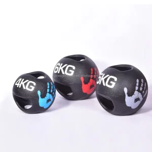 Double Handle Medicine Ball Dual Grip Medicine Ball Rubber Ball with Two Handles