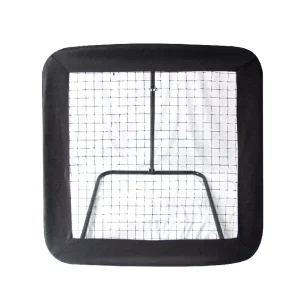 Double Rear Support Rebound Net Enclosure Football Door Printable Logo Folding Black White 124×124 Iron Pipe Oxford Cloth PE