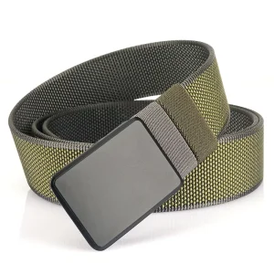 Dual Color Printed Flip-Top Buckle Polyester Fabric Canvas Webbing Belt