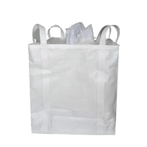 Duffle Top Flat Bottom 1000kg PP Woven Ton Jumbo Bag Heavy Duty 4 Lifting Loops FIBC Bulk Bag for Sand Gravel Construction