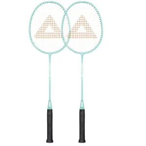 Durable 2-Pack Badminton Rackets Ultra-Light Iron Alloy Professional Set for Adults & Kids High Quality PU Grip