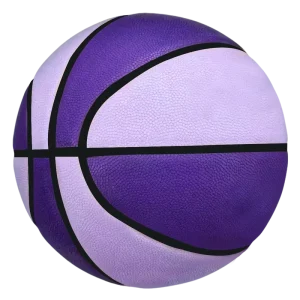 Durable Flexible Purple PU Basketballs with Nylon Wound Rubber Bladder Sizes 5 6 7 Customizable Logos Factory Supplied