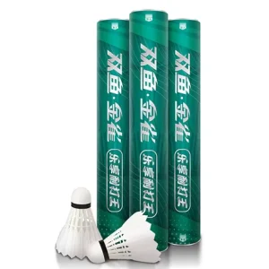Durable King Series Professional Training Badminton Shuttlecock Class Goose Feather Sandwich Cork Head 12