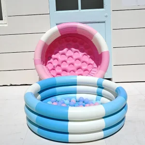 Durable PVC Inflatable Kids Pool for Children Outdoor Play with Thickened Material and Eco-friendly Ocean Ball Design