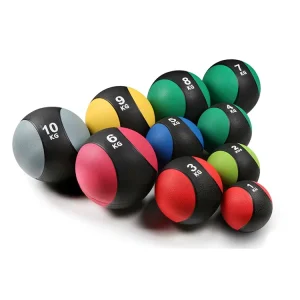 Durable Rubber Medicine Ball with Custom Logo and Textured Grip