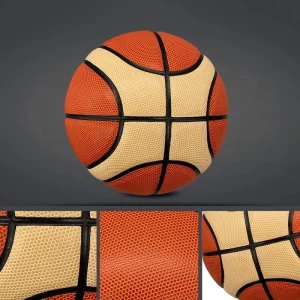 Durable Size 7 Custom Logo Design Basketball Laminated Leather PU Basketball Ball for Training