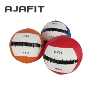 Durable Soft PU Weighted Ball Strength Training Leather Wall Ball