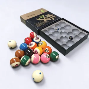 Durable Universal 16pcs Pool Ball Set With Standard Black 8 Ball Stable Roll for Casual Matches and Training
