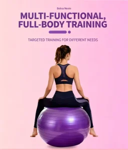 Durable Yoga Ball Office Home Use PVC Ball Pilates Anti Slip Exercise 55cm 65cm 75cm Fitness Pilate Yoga Ball with Pump