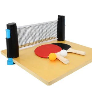 Eco Friendly Table Tennis Set with Pimples Out Rubber and 5 7 Layer Pure Wood Baseboard Construction for Play Without Table