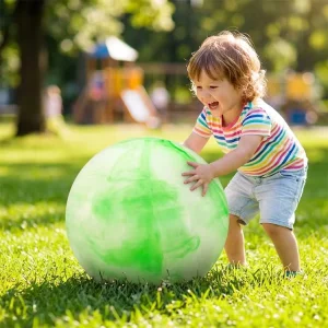 Eco PVC 12 Inches Inflatable Bounce Play Ball Indoor Outdoor Kids Toy