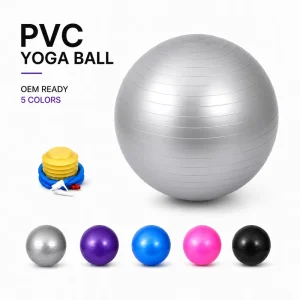 Eco Yoga Ball 65cm for Anti Burst Stability Training Core Strength Posture Support and Full Body Fitness Workouts