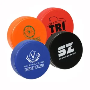 Eco friendly Custom Logo PU Foam Anti Stress Ice Hockey Puck Ball