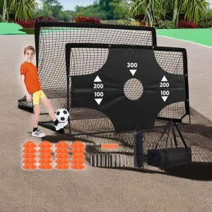 Eco friendly Steel Kids Game Match Training Portable Pop Up Football Goal Soccer Training Net for Outdoor Use