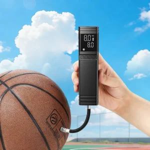 Electric Air Pump With 2000mAh Cordless Battery Powered LED Light Ball Pump for Sport Balls