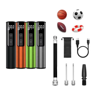Electric Ball Pump Air Pump Portable Fast Ball Inflation With Accurate Pressure Gauge and Digital LCD Display