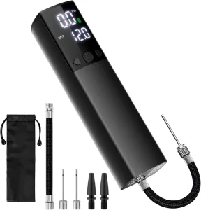 Electric Ball Pump Smart Air Pump Portable Fast Inflation Accurate Pressure Gauge Digital LCD Display Metal for Sport Balls