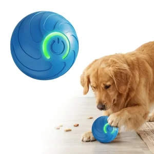 Electric Gravity Powered Rolling Ball Dog Chew Toy Durable Chew Resistant Plastic