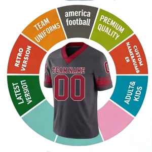 Embroidered America Football Jerseys Breathable Stitched USA Football Shirts Latest Retro Version Rugby Jerseys