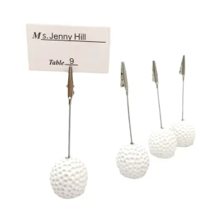 European Style White Golf Seat Sports Series Card Memo Holder Wedding Supplies Dropshipping Place Cards Table Numbers