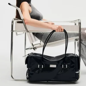 Extra Large Size Solid Color Metal Custom Accessories Women Trendy Storage Outdoor Leather Material Shoulder Strap Handbag Set