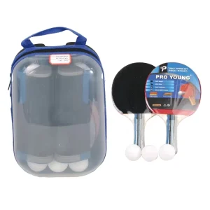 F263 Portable Table Tennis Racket Set Retractable PingPong Net Easy Setup 7 Layer Poplar Wood Baseboard Horizontal Grip