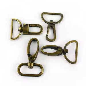 F4-3 25mm Ancient Bronze Bag Hook Buckle Dog Collar Swivel Snap Hook for Bags Hardware Accessories Vintage Lobster Hooks