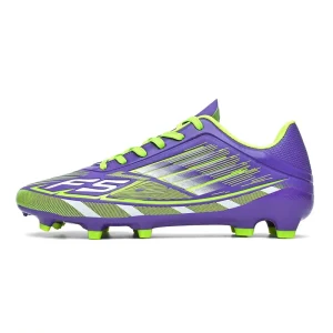 FG Soccer Cleats Light Long Stud Boots Non-Slip Natural Grass Training Sneakers Youth Men White Red Athletic Football Shoes