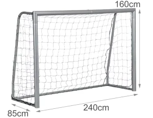 FORTUNELAND 01S359 Durable Steel White Soccer Goal for Children’s Outdoor Training