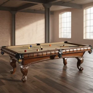 Factory Classic Solid Wood Pool Table with Stone Marble Slates 7ft 8ft 9ft for Home Snooker Billiard Sport Use