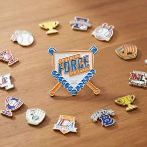 Factory Custom Baseball Softball Enamel Pins Metal Soft Enamel Lapel Pins