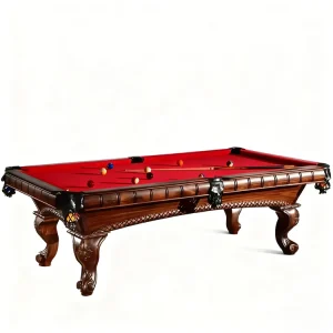 Factory Custom Solid Wood & Leather Pocket Billiard & Pool Table, 8ft, Tournament Grade, Professional Home Use, Eco Friendly