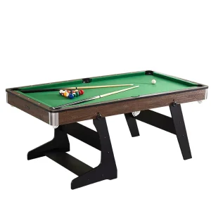 Factory Direct 6ft Folding Snooker Table Compact Design Standing Billiard Pool Table for Home Leisure Game Room TP 6001G
