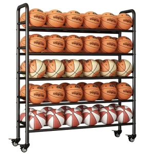 Factory Direct Accessory Sturdy Steel Basketball Storage Rack with Customizable Color for Children’s Toys