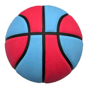 Factory Direct Customizable Logo Red Blue Basketball Official Sizes 7/6/5 Rubber Cover for Indoor Outdoor Training Games Durable