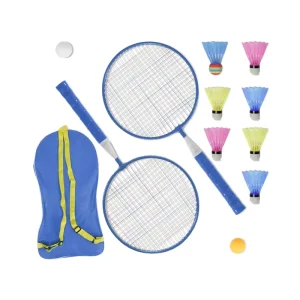 Factory Direct Customized Kids Badminton Racket Moderate Hardness Level Steel Hard PU Grip Ball Control Type 20-23 Lbs